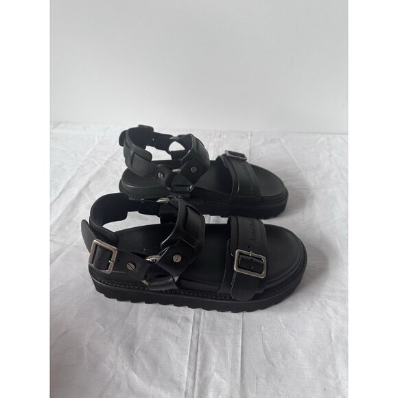 Acne Studios Chunky Sandals Black Leather